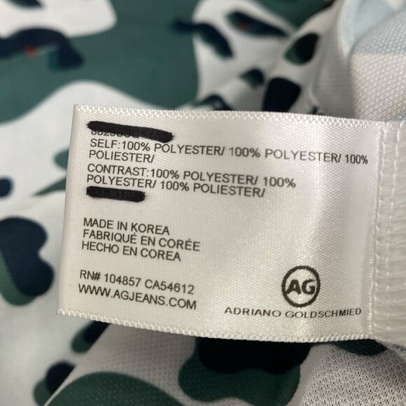 AG Adriano Goldschmied Polo Shirt Mens M Golf Course Camo Graphic Preppy NEW - Picture 7 of 9